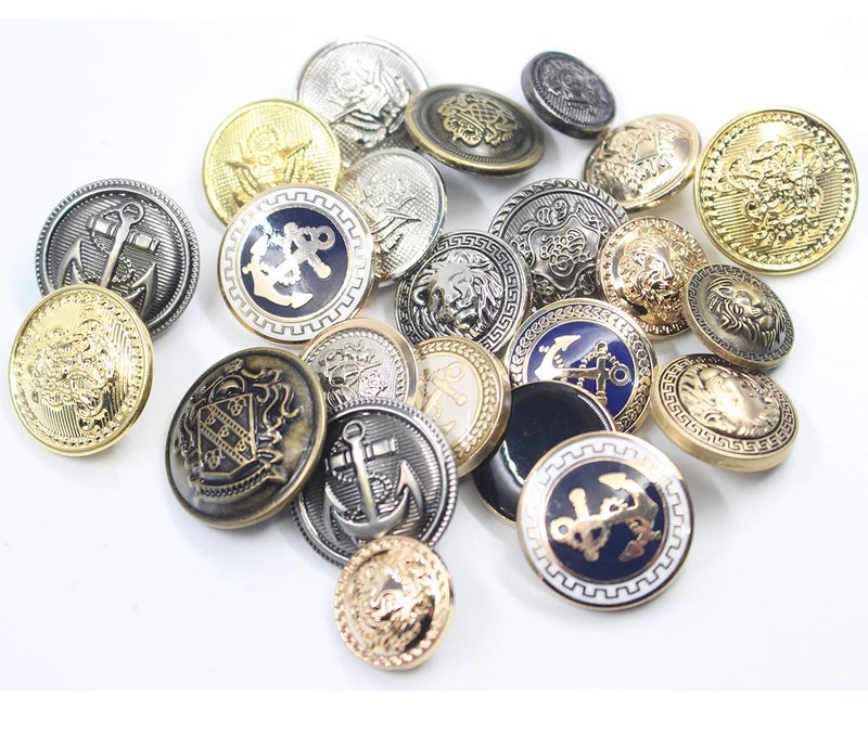 KENDANY 11 Pieces Metal Blazer Button Set - Naval Anchor Crest - for Blazer  Suits  Sport Coat  Uniform  Jacket (Gold) - Image 5